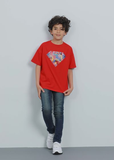 Kids Boy Superman Printed T-Shirt
