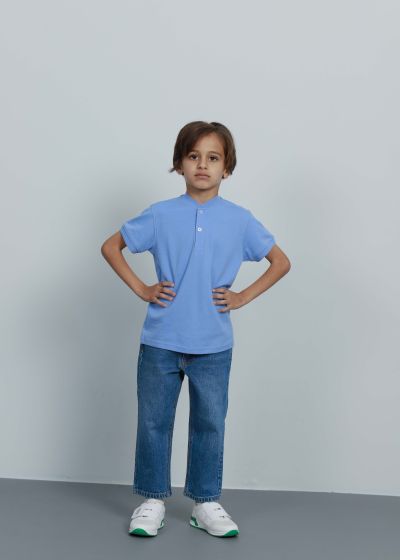 Kids Boy Plain Polo T-Shirt