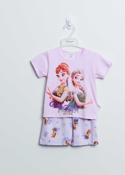 Baby Girl Elsa and Anna Printed Two-Pieces Pajama