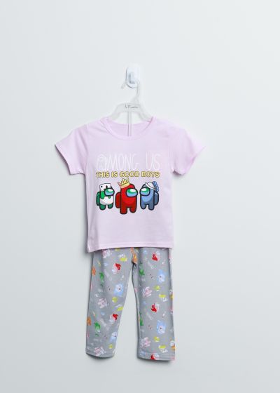 Baby Girl Among Us Printed Two-Pieces Pajama