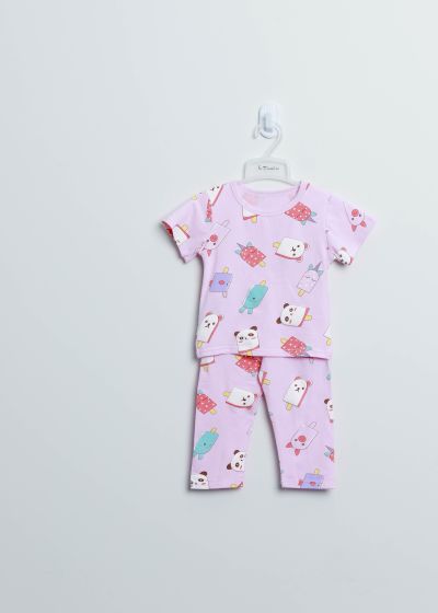 Baby Girl Drawings Printed Two-Pieces Pajama