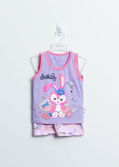 Baby Girl Rabbit Printed Two-Pieces Pajama