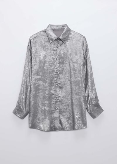 Women Glittery Fabric Shirt