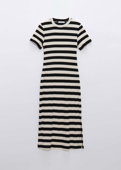 Women Striped Midi Dress
