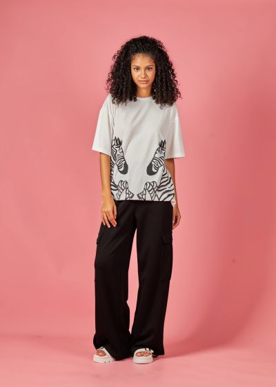Women Zebra Printed T-Shirt