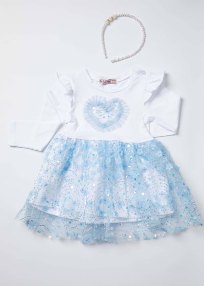 Baby Girl Heart Decor Short Dress