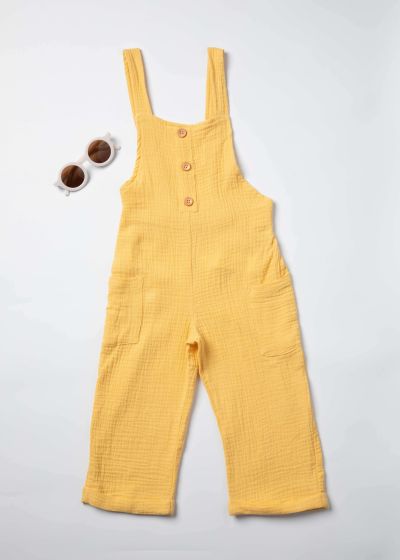 Baby Girl Patterned Fabric Jumpsuit