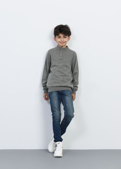 Kids Boy Knitted Design Plain Blouse