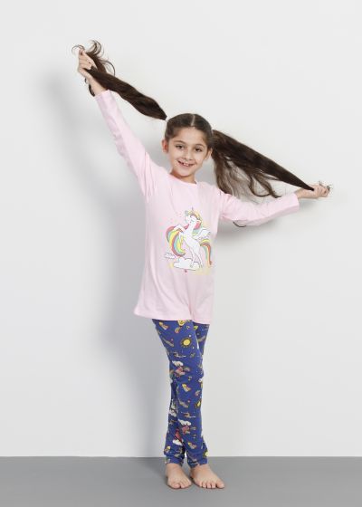 Kids Girl Unicorn Printed Two-Pieces Pajama